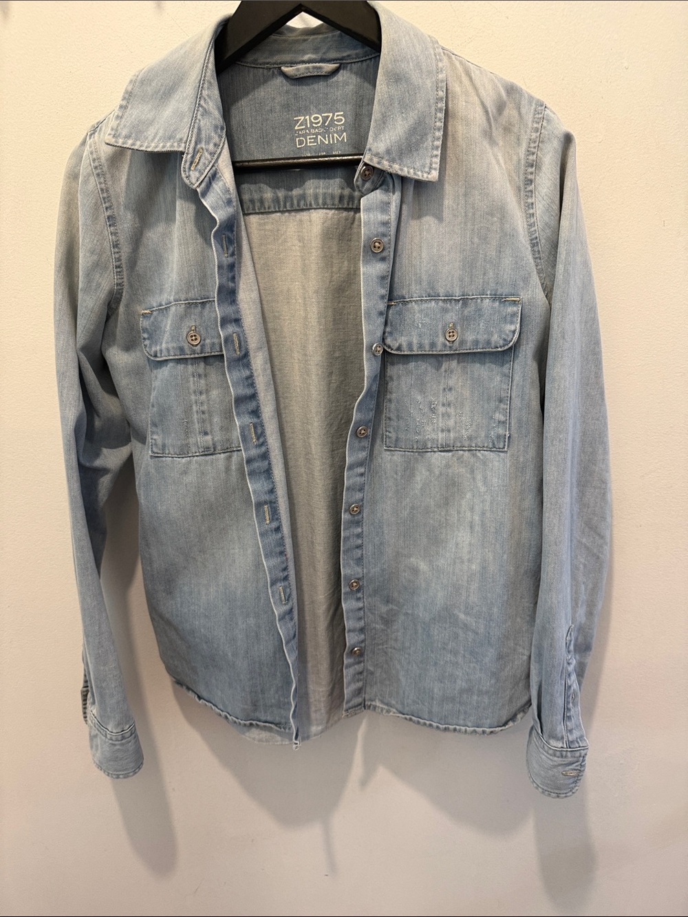 Z1975 Denim Light Wash Button-Up Shirt